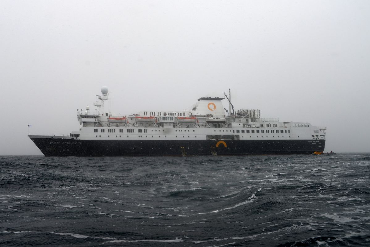 06A Zodiacs Returning To The Ocean Endeavour In Foyn Harbour On Quark Expeditions Antarctica Cruise